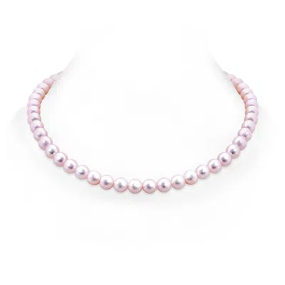 Angara 7.5-8mm 7.5-8mm, 22" Classic Japanese Akoya Pearl Matinee Necklace In Pink