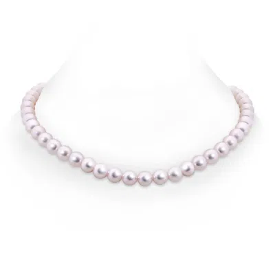 Angara 8-8.5mm 8-8.5mm, 22" Japanese Akoya Pearl Matinee Necklace In Green