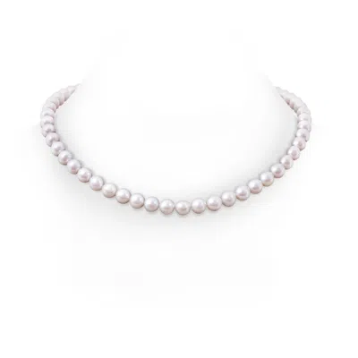 Angara 8-9mm 8-9mm, 20" Freshwater Pearl Single Strand Necklace In White