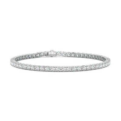 Angara 8.76 Ctw Lab-grown Diamond Men's Tennis Bracelet In Silver