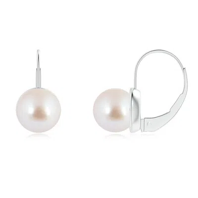 Angara 8mm Classic Akoya Cultured Pearl Leverback Earrings