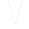 Angara 8mm Freshwater Pearl And Diamond Station Necklace In White Gold/white