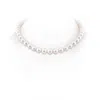 Angara 9-10mm 16" Single Strand Freshwater Pearl Choker In Yellow Gold/white