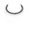 Angara 9-10mm 9-10mm, 16" Tahitian Pearl Single Strand Choker In White Gold/grayish Black