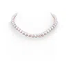 Angara 9-10mm 9-10mm, 18" Freshwater Pearl Single Line Necklace In White Gold/white