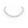 Angara 9-10mm 9-10mm, 20" Freshwater Pearl Single Line Necklace In White Gold/white