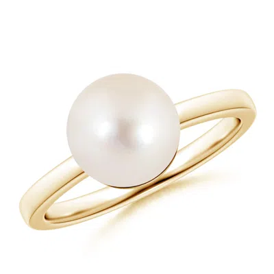 Angara 9mm Classic Freshwater Pearl Solitaire Ring In Neutral