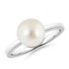 Angara 9mm Classic South Sea Pearl Solitaire Ring In White Gold/white