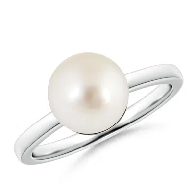 Angara 9mm Classic South Sea Pearl Solitaire Ring In Neutral