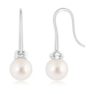 Angara 9mm Fish Hook South Sea Pearl Drop Earrings In Metallic
