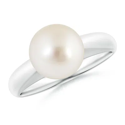 Angara 9mm Solitaire South Sea Pearl Engagement Ring In Metallic