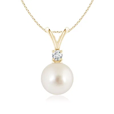 Angara 9mm South Sea Pearl V-bale Pendant In Gold