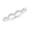 Angara Aeon Art Deco Diamond Zig-zag Wedding Ring In White Gold/g