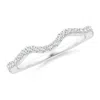Angara Aeon Vintage Inspired Diamond Contour Wedding Ring In White Gold/g