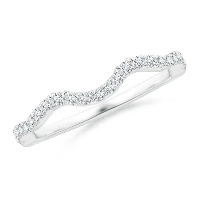 Angara Aeon Vintage Inspired Diamond Contour Wedding Ring In Metallic