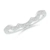 Angara Aeon Vintage Inspired Diamond Contoured Wedding Ring With Milgrain In White Gold/g