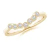 Angara Aeon Vintage Style Bezel-set Diamond Milgrain Contour Wedding Ring In Yellow Gold/g