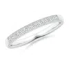 Angara Aeon Vintage Style Diamond Half Eternity Wedding Ring With Milgrain In White Gold/g