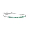 Angara Alternate Emerald And Diamond Tennis Bolo Bracelet In White Gold/rich Medium Green