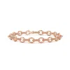 Angara Alternate Twisted Rope Open Link Bracelet In Rose Gold