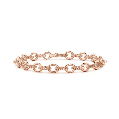 Angara Alternate Twisted Rope Open Link Bracelet In Gold