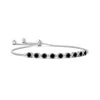 Angara Alternating Enhanced Black & White Diamond Tennis Bolo Bracelet In White Gold/black