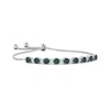 Angara Alternating Lab-grown Alexandrite & Diamond Tennis Bolo Bracelet In White Gold/bluish Green Changing To Brownish Or Pinkish Purple