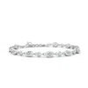 Angara Alternating Oval And Round Lab-grown Diamond Tennis Bracelet In White Gold/f-g