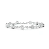 Angara Alternating Size Round Diamond Tennis Bracelet In White Gold/h