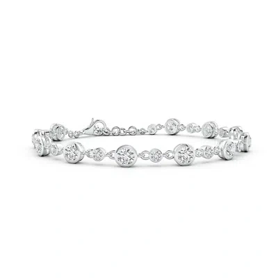 Angara Alternating Size Round Diamond Tennis Bracelet In Metallic