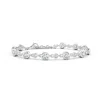 Angara Alternating Size Round Lab-grown Diamond Tennis Bracelet In White Gold/f-g