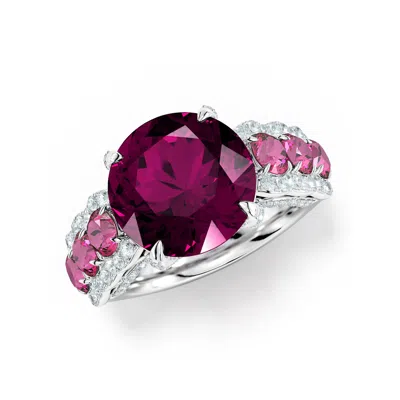 Angara Amaryllis Scalloped Shank Ring
