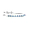 Angara Aquamarine And Diamond Tennis Bolo Bracelet In White Gold/swiss Blue