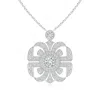 Angara Art Deco Inspired Diamond Fashion Pendant With Milgrain In White Gold/h