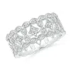 Angara Art Deco Inspired Filigree Diamond Wedding Ring In White Gold/g
