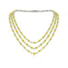 Angara Aurora Lab-grown Fancy Intense Yellow And White Diamond Layered Necklace In White Gold/fancy Intense