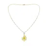 Angara Aurora Lab-grown Fancy Intense Yellow Diamond Fragmented Drop Statement Necklace In Yellow Gold/fancy Intense