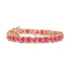 Angara Aurora Multi-shape Lab-grown Fancy Intense Pink Diamond Tennis Bracelet In Rose Gold/fancy Intense