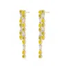 Angara Aurora Multi-shape Lab-grown Fancy Intense Yellow And White Diamond Elongated Dangle Earrings In Yellow Gold/fancy Intense