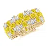 Angara Aurora Nature Inspired Lab-grown Yellow And White Diamond Eternity Ring In Yellow Gold/fancy Intense