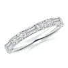 Angara Baguette And Round Diamond Eternity Wedding Ring