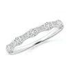 Shop Angara Bar And Pave-set Diamond Bow Tie Station Wedding Ring In White Gold/h