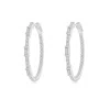 Angara Bar-set Baguette And Round Diamond Inside Out Hoop Earrings In White Gold/h