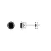 Angara Basket-set Round Black Diamond Stud Earrings