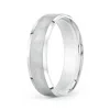 Angara Beveled Edge Satin Comfort Fit Wedding Band In White Gold