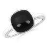 Angara Bezel-set Cushion Black Onyx Solitaire Ring In White Gold