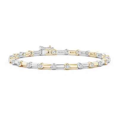 Angara Bezel-set Diamond And Bar Bracelet In Multi