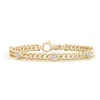 Angara Bezel-set Diamond Curb Chain Link Bracelet In Yellow Gold/h