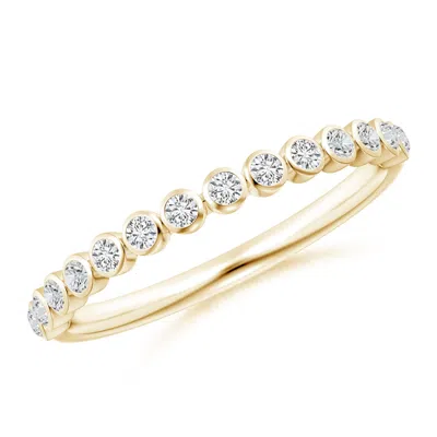 Angara Bezel-set Diamond Half Eternity Wedding Ring In Gold