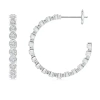 Angara Bezel-set Diamond Inside-out Medium Hoop Earrings In White Gold/h